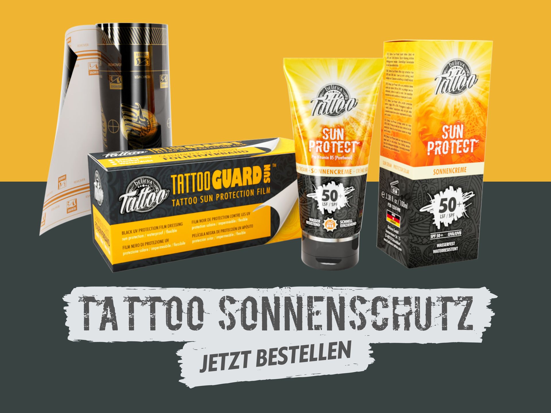 Tattoo Sonnenschutzprodukte