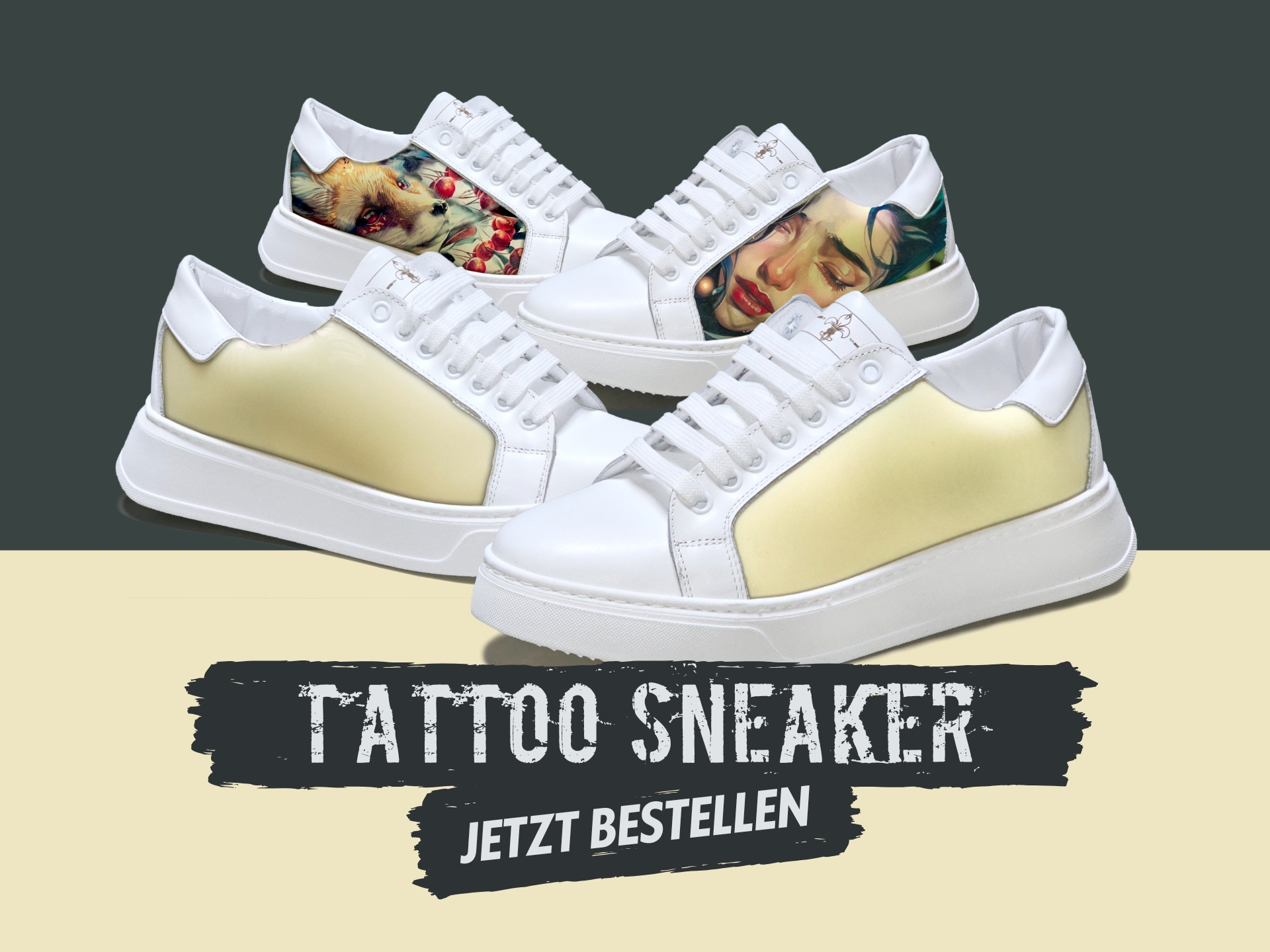 Tätowierbare Sneaker aus Echtleder