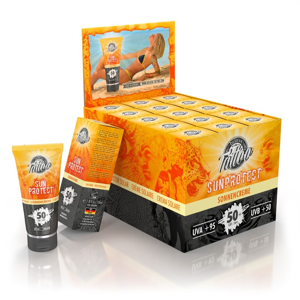 Believa Tattoo Sun Protection Display 15 x 100ml